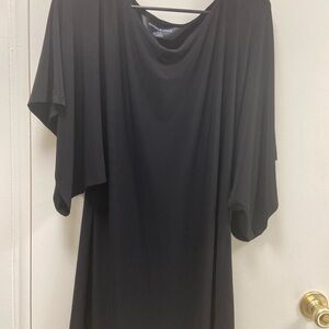 Norma Kamali, black batwing dolman sleeve extra large top